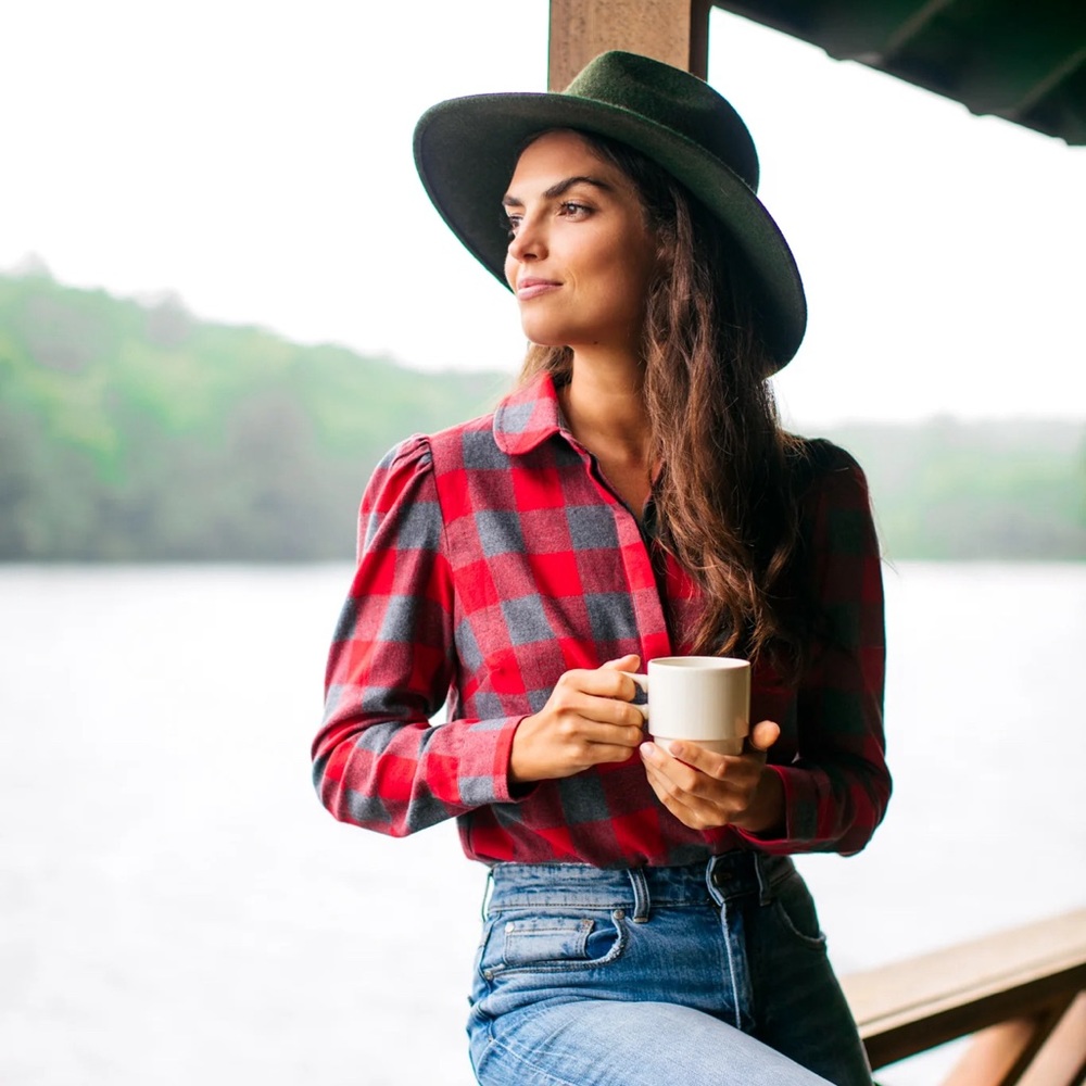 Tuckernuck Buffalo Plaid Blouse